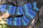 Mobile Preview: 41- 42 gestrickte Socken Wollsocken Opal Energy türkis /blau