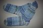 Preview: 37 - 38 gestrickte Socken Wollsocken Confetti Jeans/weiß