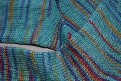 41 - 42 gestrickte Socken Wollsocken Opal türkis