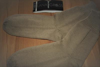 37 - 38 Wolle mit Kaschmir-Anteil gestrickte Socken Damen Lana Grossa* beige