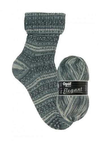 Gestrickte Socken Wollsocken Opal Elegant grau