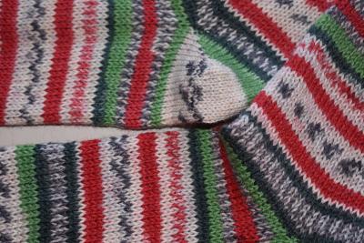 41 - 42 Selbstgestrickte Weihnachts- Socken Wollsocken Flotte Socke **