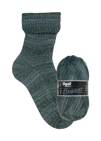 Wunschgröße gestrickte Socken Opal Elegant rauchblau