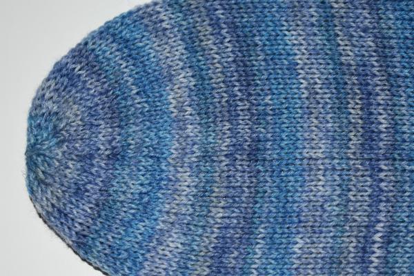 43/44 Gestrickte Socken aus Lana Grossa Landlust * blau Töne, schöne weiche Wolle, Geschenk, Damen