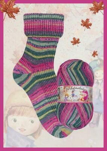 Gestrickte Socken warme Stricksocken aus Opal Herbstmelodie*