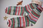 43 - 44 Selbstgestrickte Weihnachts- Socken Wollsocken Flotte Socke **