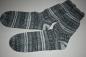 Preview: Gestrickte Socken Wollsocken Opal Elegant grau