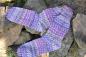 Preview: Gestrickte Socken Wollsocken Lana Grossa lila