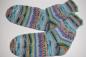 Preview: 37/38 Gestrickte Socken Opal Nach Hundertwasser Socks Strümpfe Geschenk Blue Blues