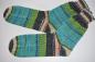 Preview: 43 - 44 gestrickte Socken, Stricksocken, Haussocken, Socks Opal Nach Hundertwasser -der Blaue Mond