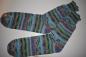 Preview: 43/44 Gestrickte Socken Opal Nach Hundertwasser Socks Strümpfe Geschenk, Blue Blues