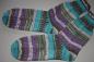 Preview: 39/40 gestrickte Socken Opal - Regen auf Regentag -Nach Hundertwasser-Werk