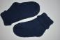 Preview: Gestrickte Baby Socken Wolle mit 5 % Kaschmir-Anteil Stricksocken, Geschenk, Taufe, Geburt blau Gr. 19/20