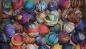Preview: 40 Miniknäuel *ca. 300 gr.* Sockenwolle Opal, Ministränge, bunte Sockenwolle, Reste basteln
