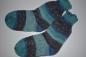 Preview: Gestrickte Kinder Socken Strümpfe Gr. 25/26 türkis, blau, grau