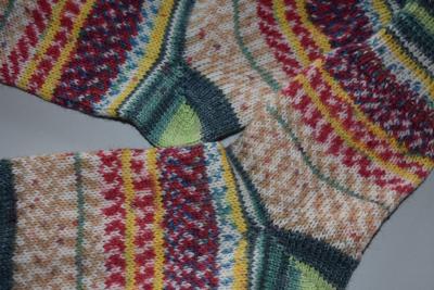 37 - 38 gestrickte Socken Opal Nach Hundertwasser* Wintergeist