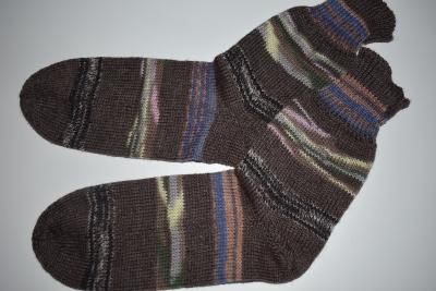 39/40 Gestrickte Socken Wollsocken Stricksocken Socks Strümpfe Geschenk Opal Mix