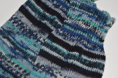 Preview: 39/40 Gestrickte Socken Aktiv Sockenwolle Socks Strümpfe Geschenk blau türkis