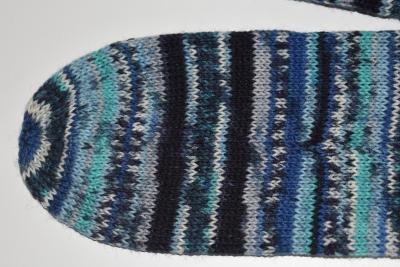Preview: 39/40 Gestrickte Socken Aktiv Sockenwolle Socks Strümpfe Geschenk blau türkis