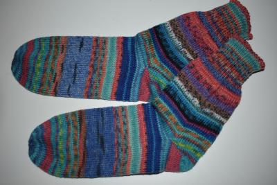 39/40 Gestrickte Socken Wollsocken Stricksocken Socks Strümpfe Geschenk Opal Mix
