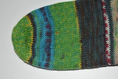 Preview: 37 - 38 gestrickte Socken, Stricksocken, Haussocken, Socks Opal Nach Hundertwasser -der Blaue Mond