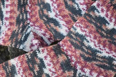 Preview: 35 - 36 gestrickte Socken Wollsocken Opal Braun/beige