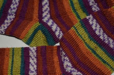 Preview: 39 - 40 gestrickte Socken in Ihrer Wunschgröße Alize kunterbunt