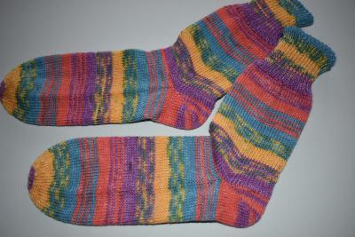 39 - 40 gestrickte Socken Wollsocken Opal Energy bunt