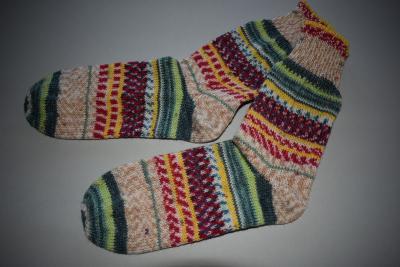 Gestrickte Socken Opal Hundertwasser* Winterbild - Polyp - Wintergeist