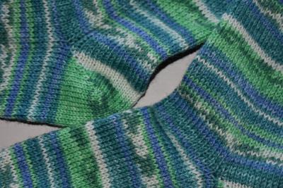 Preview: 43 - 44 gestrickte Socken Wollsocken Opal Hobby & Handwerk grün