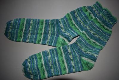 43 - 44 gestrickte Socken Wollsocken Opal Hobby & Handwerk grün
