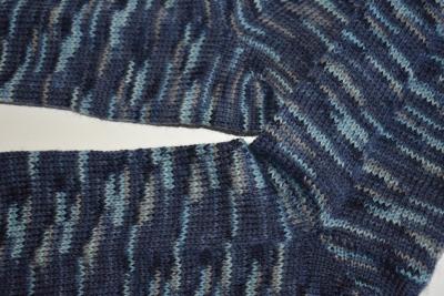 Preview: 47 - 48 gestrickte Socken Wollsocken Socks Strümpfe Sporty blau