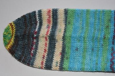 37 - 38 gestrickte Socken Opal Nach Hundertwasser - Mond