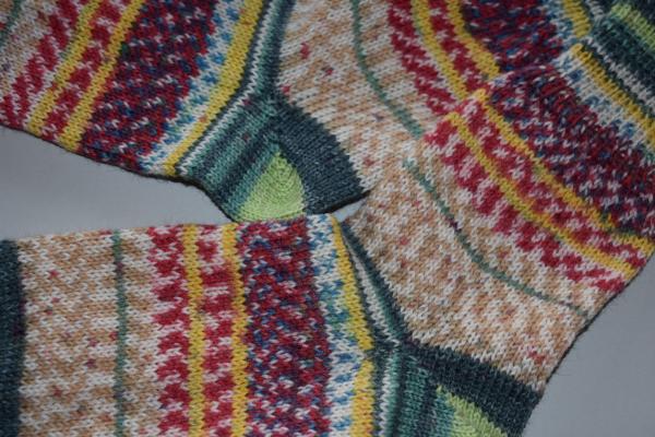 37 - 38 gestrickte Socken Opal Nach Hundertwasser* Wintergeist