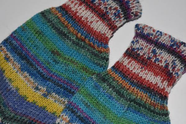 37/38 Gestrickte Socken Wollsocken Stricksocken Socks Strümpfe Geschenk Opal Mix grün türkis