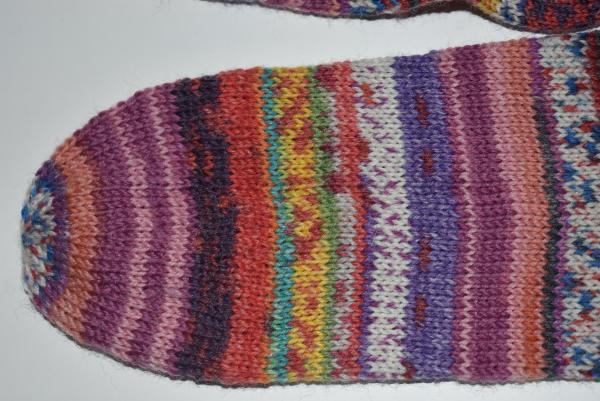 37/38 Gestrickte Socken Wollsocken Stricksocken Socks Strümpfe Geschenk Opal Mix pink lila