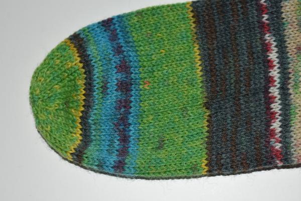 37 - 38 gestrickte Socken, Stricksocken, Haussocken, Socks Opal Nach Hundertwasser -der Blaue Mond
