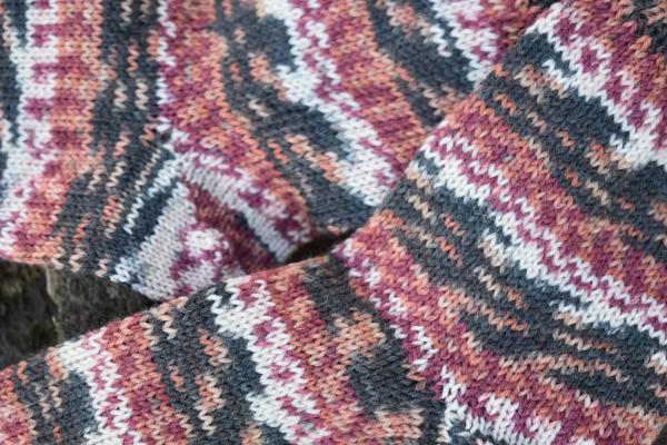 35 - 36 gestrickte Socken Wollsocken Opal Braun/beige