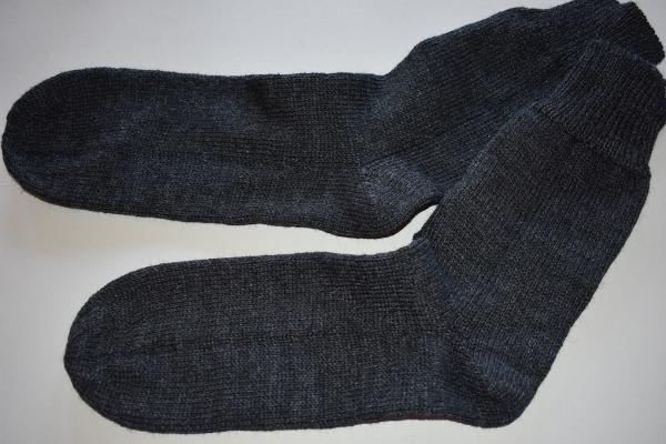 47 - 48 Gestrickte Socken Opal Wollsocken anthrazit