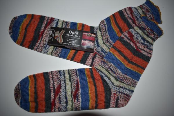 43- 44 gestrickte Socken Opal Nach Hundertwasser *Regentag auf Liebe Wellen, Geschenk, Stricksocken, Socks, Wollsocken