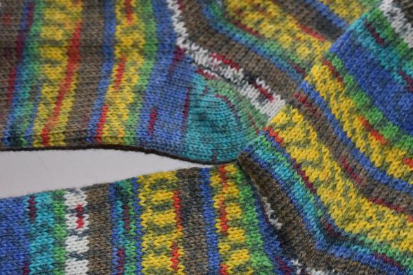 39/40gestrickte Socken Opal Nach Hundertwasser Werk - Silver Spiral*
